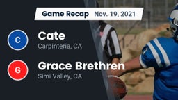 Recap: Cate  vs. Grace Brethren  2021