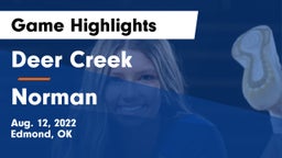 Deer Creek  vs Norman  Game Highlights - Aug. 12, 2022