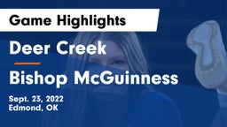 Deer Creek  vs Bishop McGuinness  Game Highlights - Sept. 23, 2022