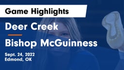 Deer Creek  vs Bishop McGuinness  Game Highlights - Sept. 24, 2022