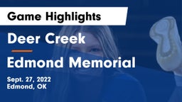 Deer Creek  vs Edmond Memorial  Game Highlights - Sept. 27, 2022