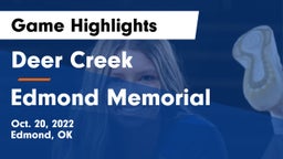 Deer Creek  vs Edmond Memorial  Game Highlights - Oct. 20, 2022