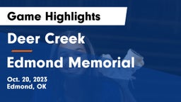 Deer Creek  vs Edmond Memorial  Game Highlights - Oct. 20, 2023