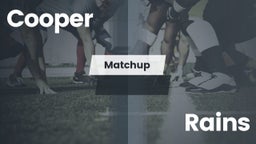 Matchup: Cooper  vs. Rains  2016