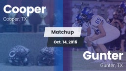 Matchup: Cooper  vs. Gunter  2016