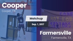 Matchup: Cooper  vs. Farmersville  2017