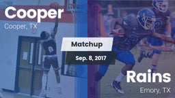 Matchup: Cooper  vs. Rains  2017