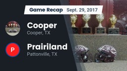 Recap: Cooper  vs. Prairiland  2017