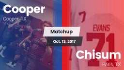 Matchup: Cooper  vs. Chisum 2017