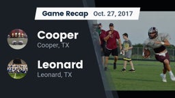 Recap: Cooper  vs. Leonard  2017