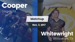 Matchup: Cooper  vs. Whitewright  2017