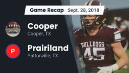 Recap: Cooper  vs. Prairiland  2018