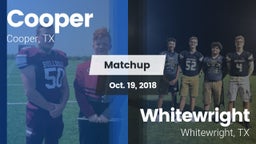Matchup: Cooper  vs. Whitewright  2018