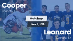 Matchup: Cooper  vs. Leonard  2018