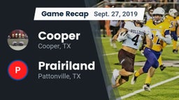 Recap: Cooper  vs. Prairiland  2019