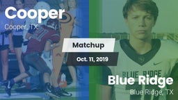 Matchup: Cooper  vs. Blue Ridge  2019