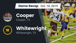 Recap: Cooper  vs. Whitewright  2019