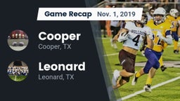 Recap: Cooper  vs. Leonard  2019