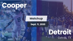 Matchup: Cooper  vs. Detroit  2020