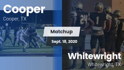 Matchup: Cooper  vs. Whitewright  2020