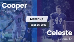 Matchup: Cooper  vs. Celeste  2020