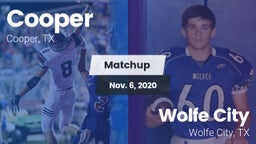 Matchup: Cooper  vs. Wolfe City  2020