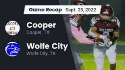 Recap: Cooper  vs. Wolfe City  2022