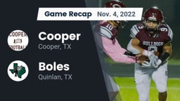 Recap: Cooper  vs. Boles  2022