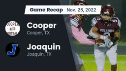 Recap: Cooper  vs. Joaquin  2022