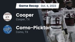 Recap: Cooper  vs. Como-Pickton  2023