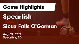 Spearfish  vs Sioux Falls O'Gorman  Game Highlights - Aug. 27, 2021