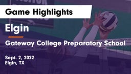 Elgin  vs Gateway College Preparatory School Game Highlights - Sept. 2, 2022