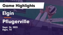 Elgin  vs Pflugerville  Game Highlights - Sept. 26, 2023