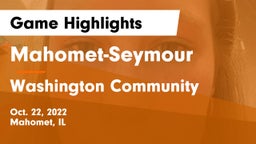 Mahomet-Seymour  vs Washington Community  Game Highlights - Oct. 22, 2022