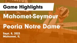 Mahomet-Seymour  vs Peoria Notre Dame  Game Highlights - Sept. 8, 2023
