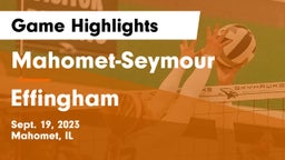 Mahomet-Seymour  vs Effingham  Game Highlights - Sept. 19, 2023