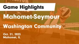 Mahomet-Seymour  vs Washington Community  Game Highlights - Oct. 21, 2023