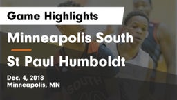 Minneapolis South  vs St Paul Humboldt Game Highlights - Dec. 4, 2018