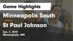 Minneapolis South  vs St Paul Johnson  Game Highlights - Jan. 7, 2019