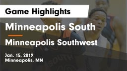 Minneapolis South  vs Minneapolis Southwest  Game Highlights - Jan. 15, 2019
