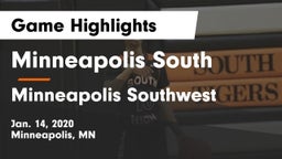 Minneapolis South  vs Minneapolis Southwest  Game Highlights - Jan. 14, 2020