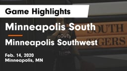 Minneapolis South  vs Minneapolis Southwest  Game Highlights - Feb. 14, 2020