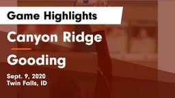 Canyon Ridge  vs Gooding  Game Highlights - Sept. 9, 2020