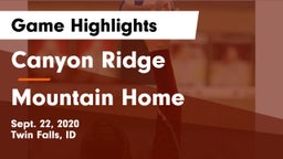 Canyon Ridge  vs Mountain Home  Game Highlights - Sept. 22, 2020