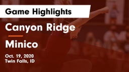 Canyon Ridge  vs Minico  Game Highlights - Oct. 19, 2020