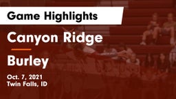 Canyon Ridge  vs Burley  Game Highlights - Oct. 7, 2021