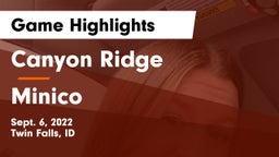 Canyon Ridge  vs Minico  Game Highlights - Sept. 6, 2022