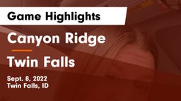 Canyon Ridge  vs Twin Falls  Game Highlights - Sept. 8, 2022