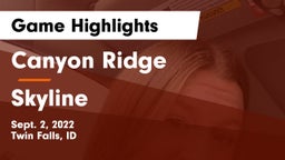 Canyon Ridge  vs Skyline  Game Highlights - Sept. 2, 2022