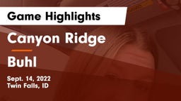 Canyon Ridge  vs Buhl Game Highlights - Sept. 14, 2022